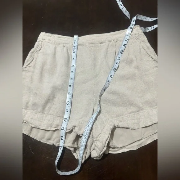 Abercrombie & Fitch Light Tan linen blend Shorts - Picture 5 of 6